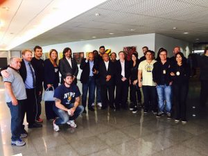 Comitiva formada por diretores do Sinpol-DF e policiais civis sindicalizados (Fotos: Arquivo Pessoal)