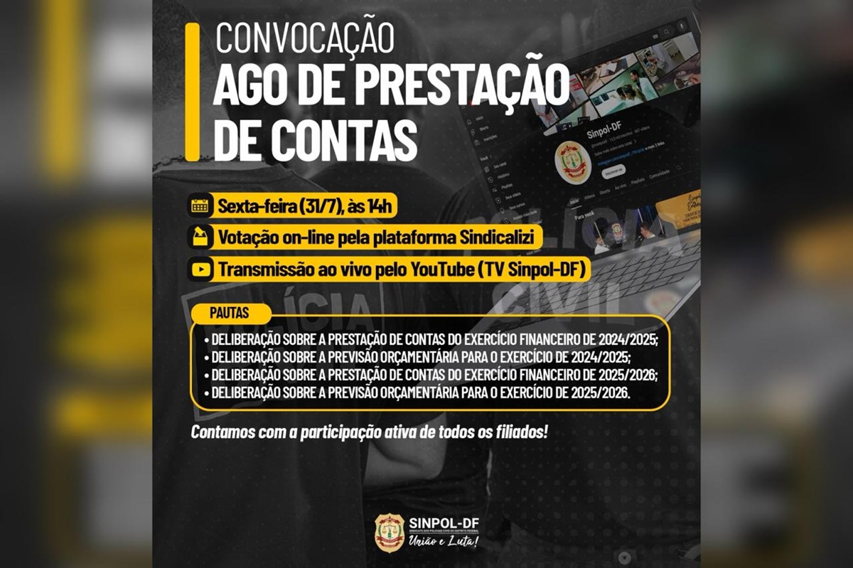 Filiados poderão acompanhar e votar on-line