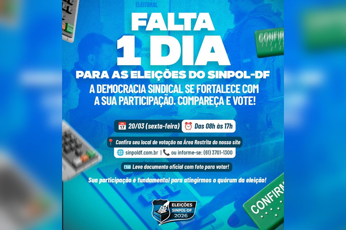 Filiados devem levar documento com foto para votar | Foto: Criação Sinpol-DF