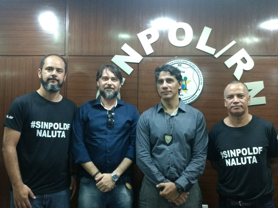 Sinpol-DF enviou diretores ao RN em apoio aos policiais civis