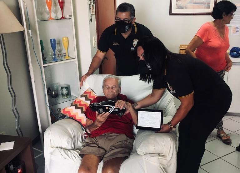 Diretoria faz visita ao policial civil veterano José de Sousa Campos, de 85 anos