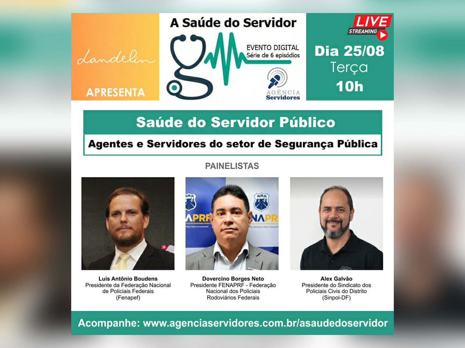 Presidente do Sinpol-DF participa de live sobre saúde do servidor público