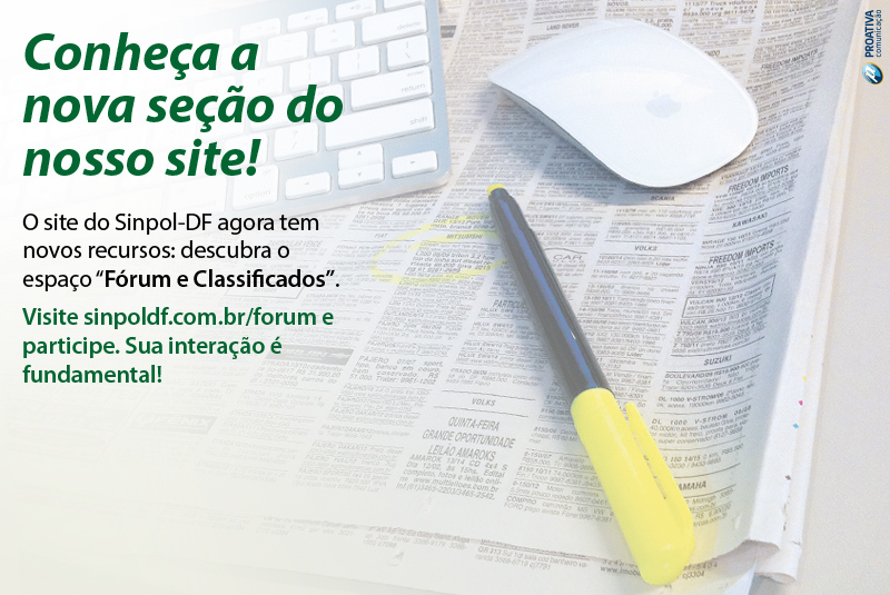 Site do Sinpol ganha mais interação com espaço para Fórum e Classificados