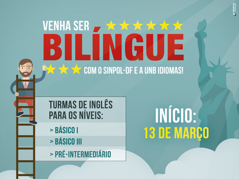 Sinpolzinho e UnB Idiomas anunciam novas turmas para curso de Inglês