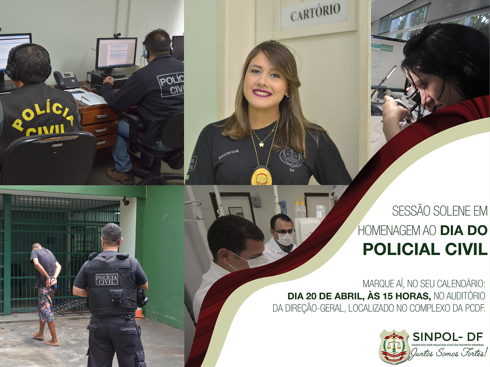 Sinpol-DF homenageia policiais civis em evento no dia 20