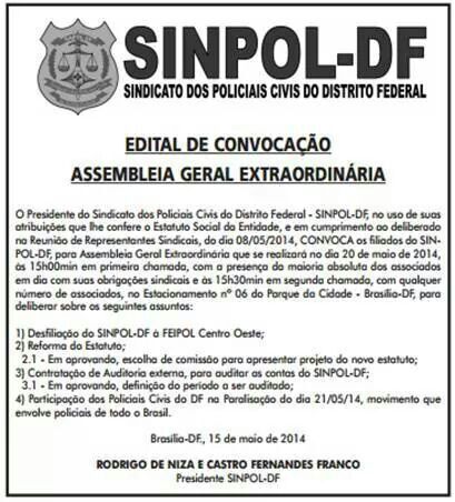 CONVOCAÇÃO PARA ASSEMBLEIA GERAL