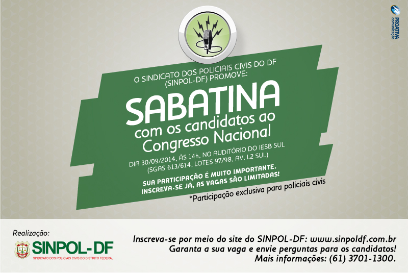 2ª Sabatina do Sinpol-DF