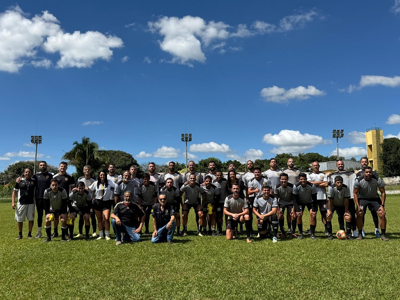 Os jogadores também foram entrevistados pela equipe do Globo Esporte | Foto: Comunicação/Sinpol-DF.