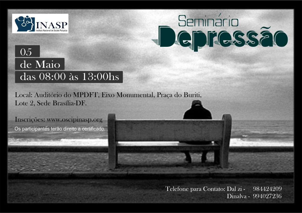 Inasp promoverá Seminário sobre Depressão no dia 5 de maio