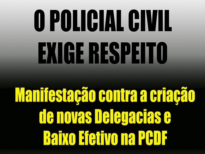 Sinpol-DF convoca categoria para manifestação no Buriti na quinta, 21