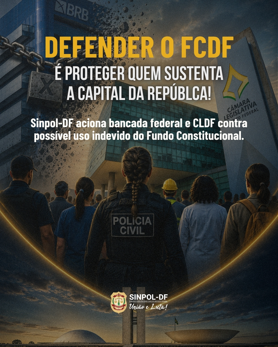 A defesa do Fundo Constitucional transcende os interesses da categoria policial civil. 