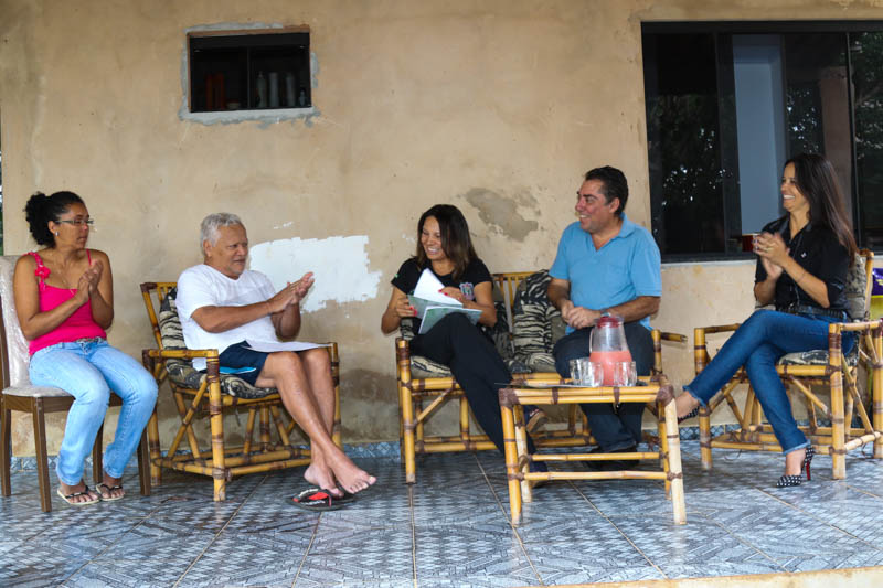 Equipe do 'Sinpol em Casa' visita o agente de polícia aposentado Erotildes Salgado