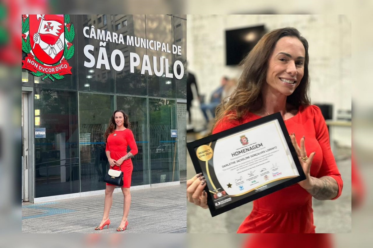 Darlethe Lorentz recebeu homenagem na Câmara Municipal de São Paulo | Foto: Arquivo Pessoal